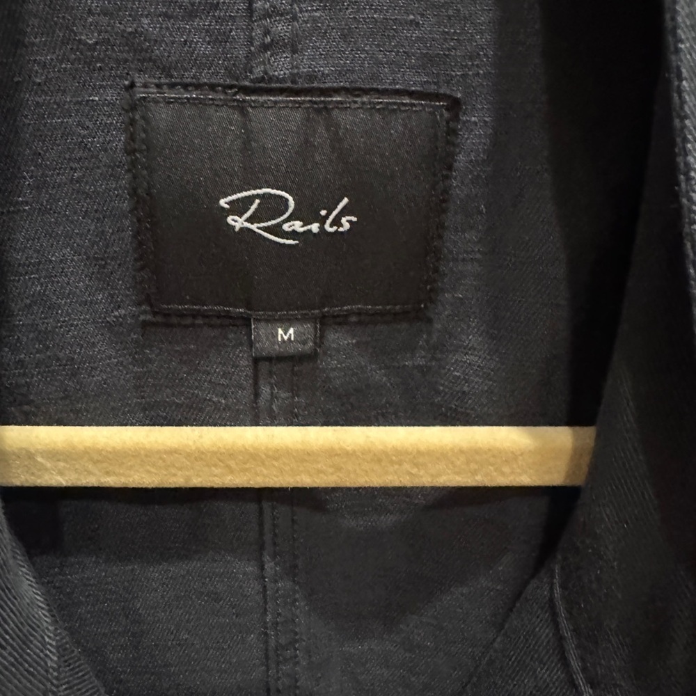 Rails Grey Utility Jacket with Pink Floral Embroidery M - Picture 4 of 5